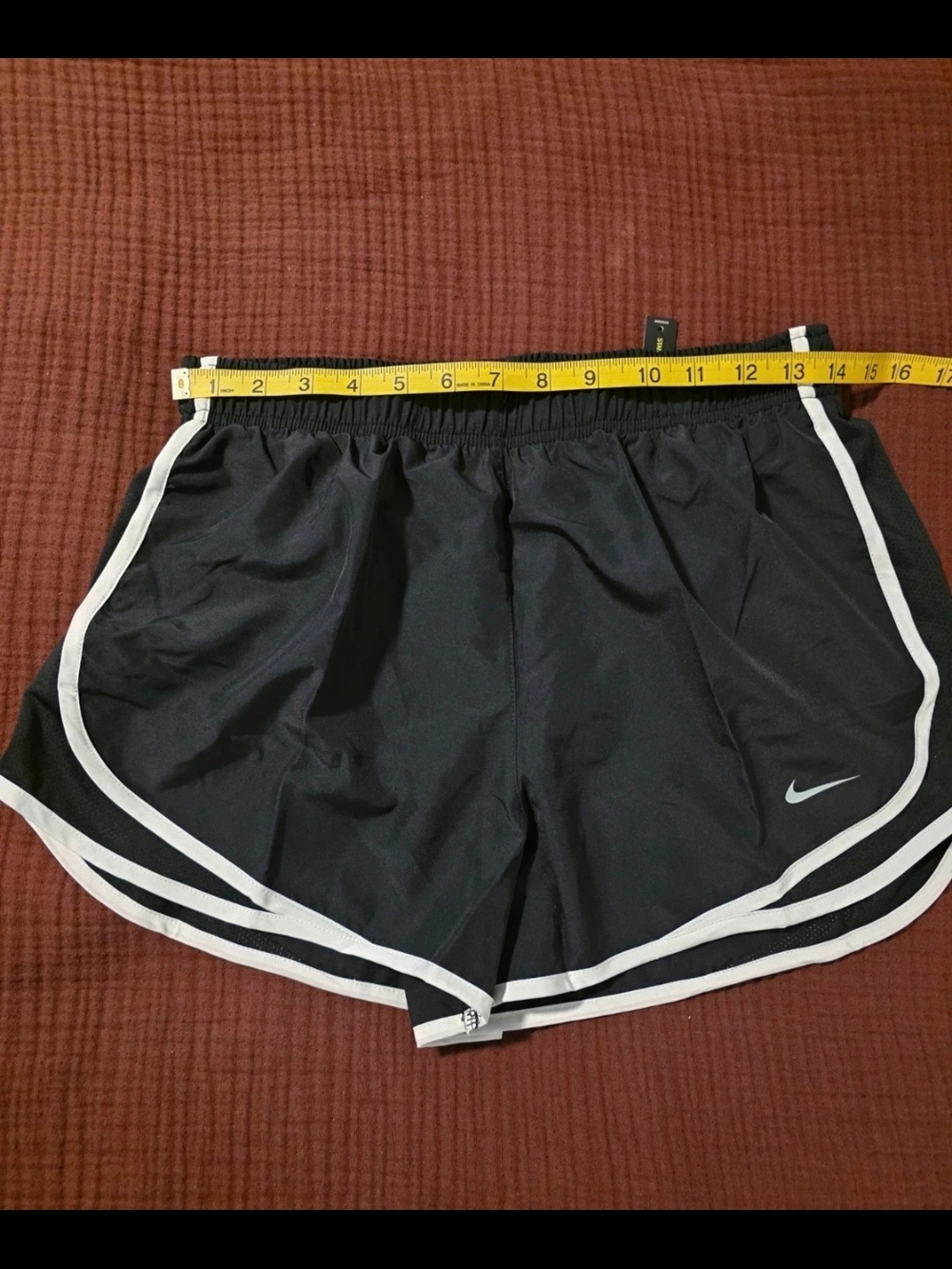 Nike Black Athletic Shorts with White Trim